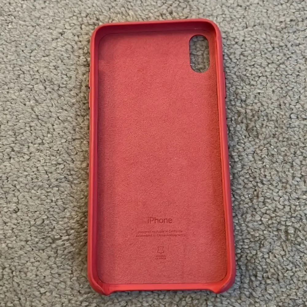 Apple Red Leather Phone Case